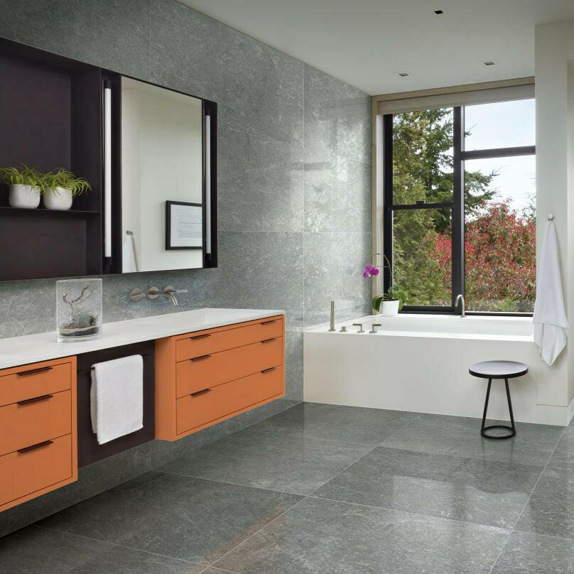 12x24 Virello Tracia Soft Matte Marble Look Porcelain Tile 12x24 Virello Tracia Soft Matte Marble Look Porcelain Tile - American Tile Depot