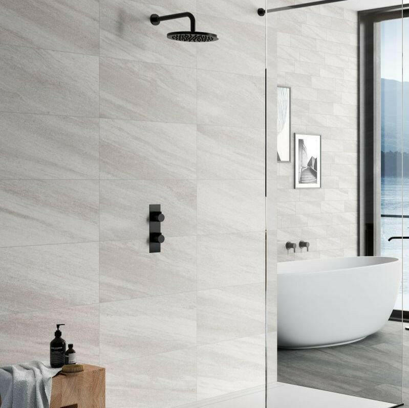 12x24 Virethra Quarzite Bianco Matte Travertine Look Porcelain Tile 12x24 Virethra Quarzite Bianco Matte Travertine Look Porcelain Tile - American Tile Depot