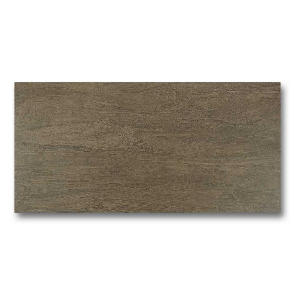 12x24 Vivo Brown Natural Travertine Look Porcelain Tile