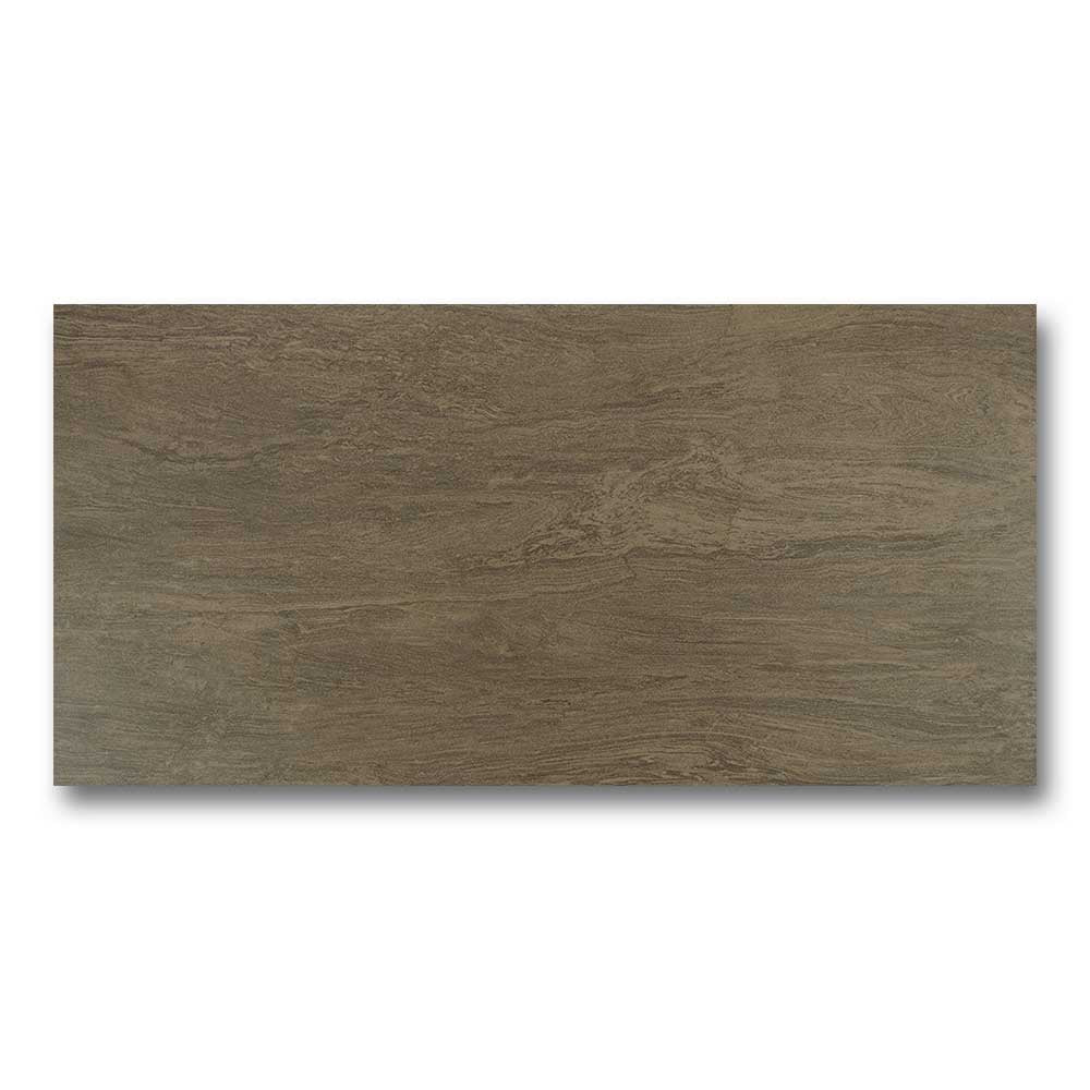 12x24 Vivo Brown Natural Travertine Look Porcelain Tile