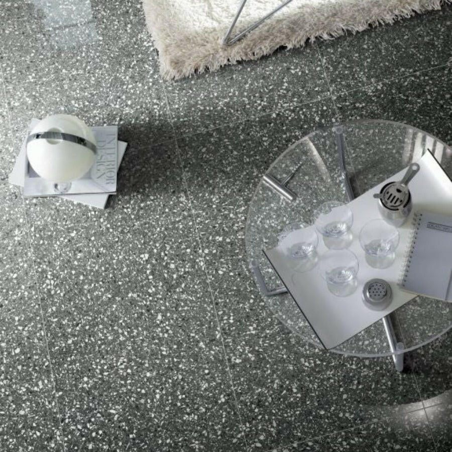 12x24 Zivra Cannaregio Luc Polished Terrazzo Look Porcelain Tile 12x24 Zivra Cannaregio Luc Polished Terrazzo Look Porcelain Tile - American Tile Depot