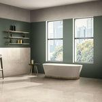 12x24 Dolomia White Luc Glossy Marble Look Porcelain Tile-American Tile Depot