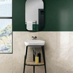 12x24 Dolomia White Luc Glossy Marble Look Porcelain Tile-American Tile Depot