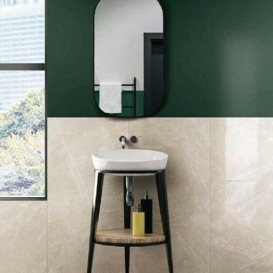 12x24 Dolomia White Luc Glossy Marble Look Porcelain Tile-American Tile Depot