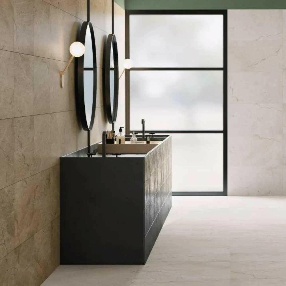 12x24 Lithos Vino Sand Marble Look Matte Porcelain Tile-American Tile Depot