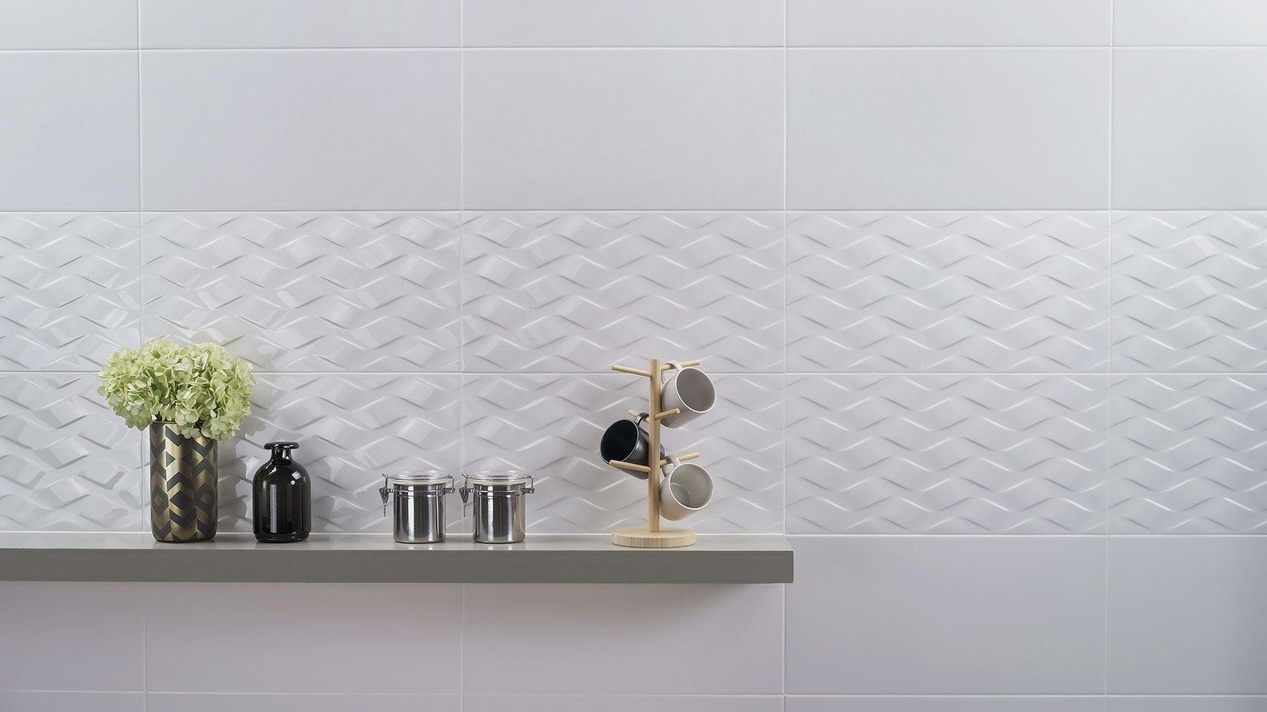 12x24 Alps Wave Polished Solid Color Ceramic Tile 12x24 Alps Wave Polished Solid Color Ceramic Tile - American Tile Depot