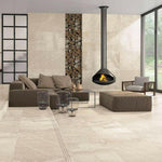 12x25 Sandrya Sand Lappato Stone Look Polished Porcelain Tile 12x25 Sandrya Sand Lappato Stone Look Polished Porcelain Tile - American Tile Depot
