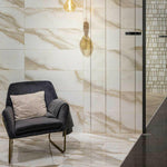 12x36 Calacatta Glossy Marble Look Porcelain Wall Tile 12x36 Calacatta Glossy Marble Look Porcelain Wall Tile - American Tile Depot