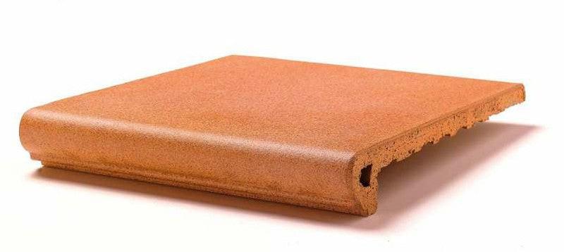 13x13 Antic Cuero Matte Solid Color Porcelain Stair Tread 13x13 Antic Cuero Matte Solid Color Porcelain Stair Tread - American Tile Depot