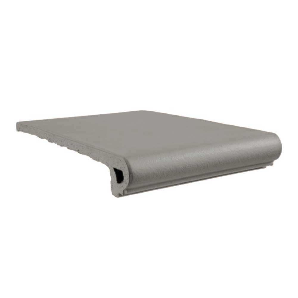 13x13 Cotto Grey Matte Quarry Stair Tread