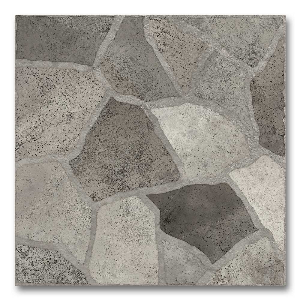 13x13 Gravel Grey Matte Stone Look Porcelain Tile