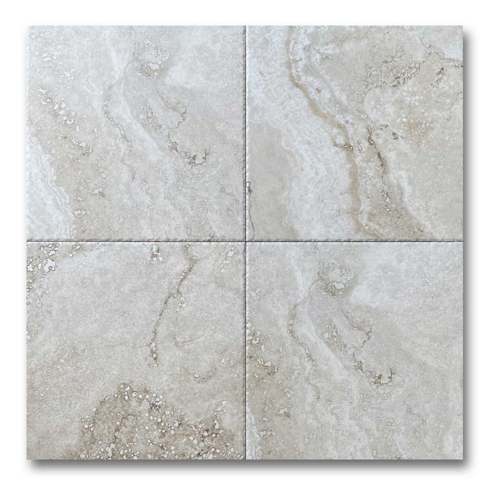 13x13 Saturnia Bianco Matte Travertine Look Porcelain Tile