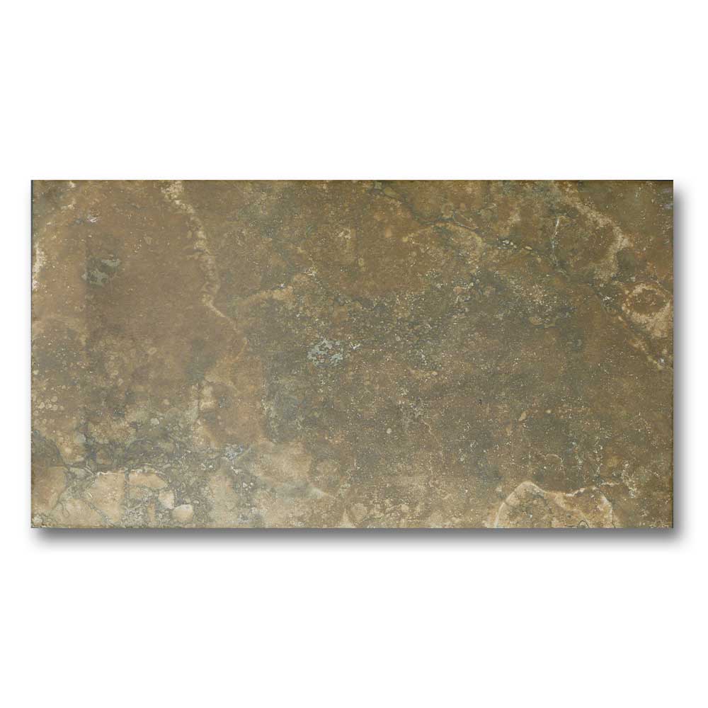 13x24 Saturnia Noce Matte Travertine Look Porcelain Tile