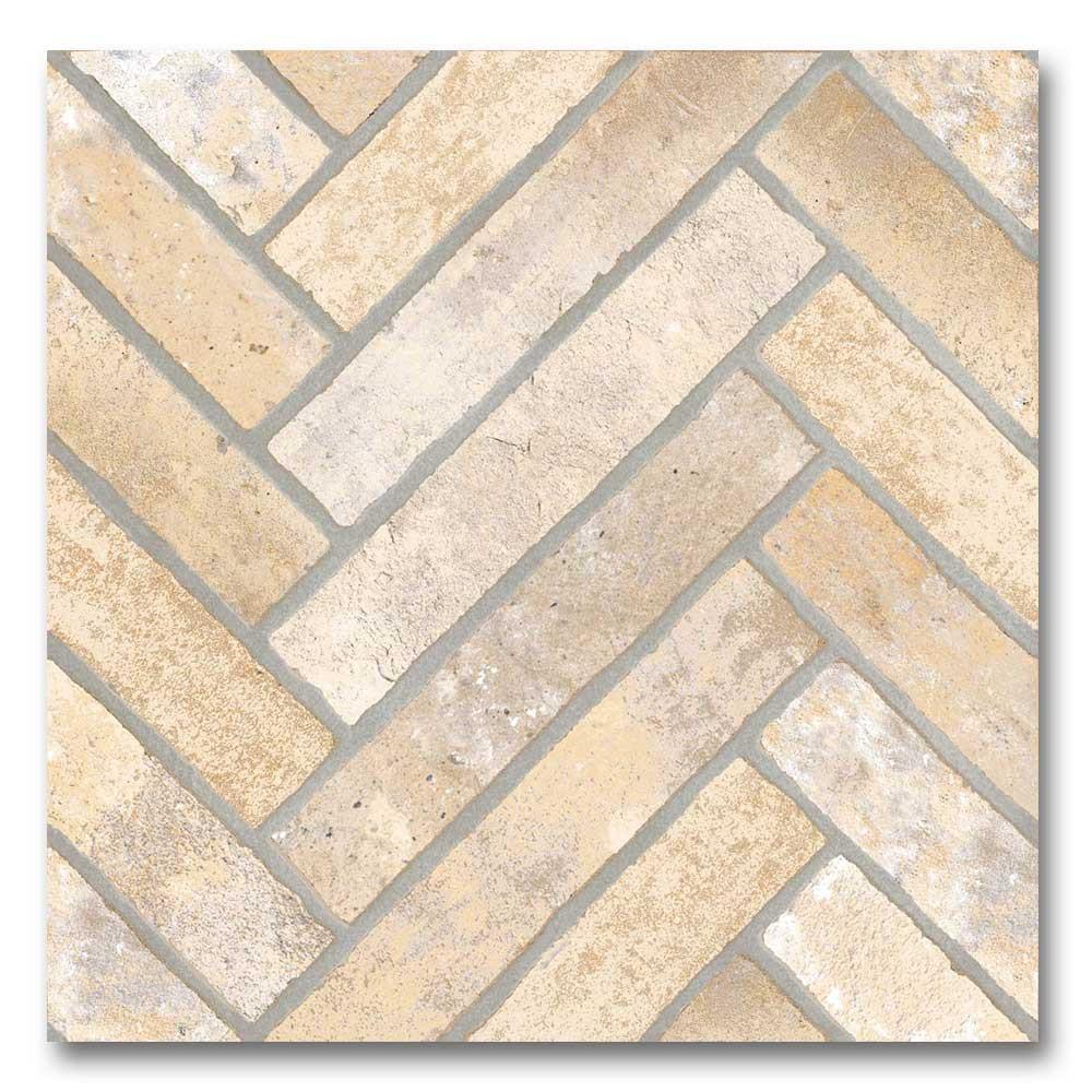 13x13 Sestino Crema Matte Brick Look Porcelain Tile 13x13 Sestino Crema Matte Brick Look Porcelain Tile - American Tile Depot