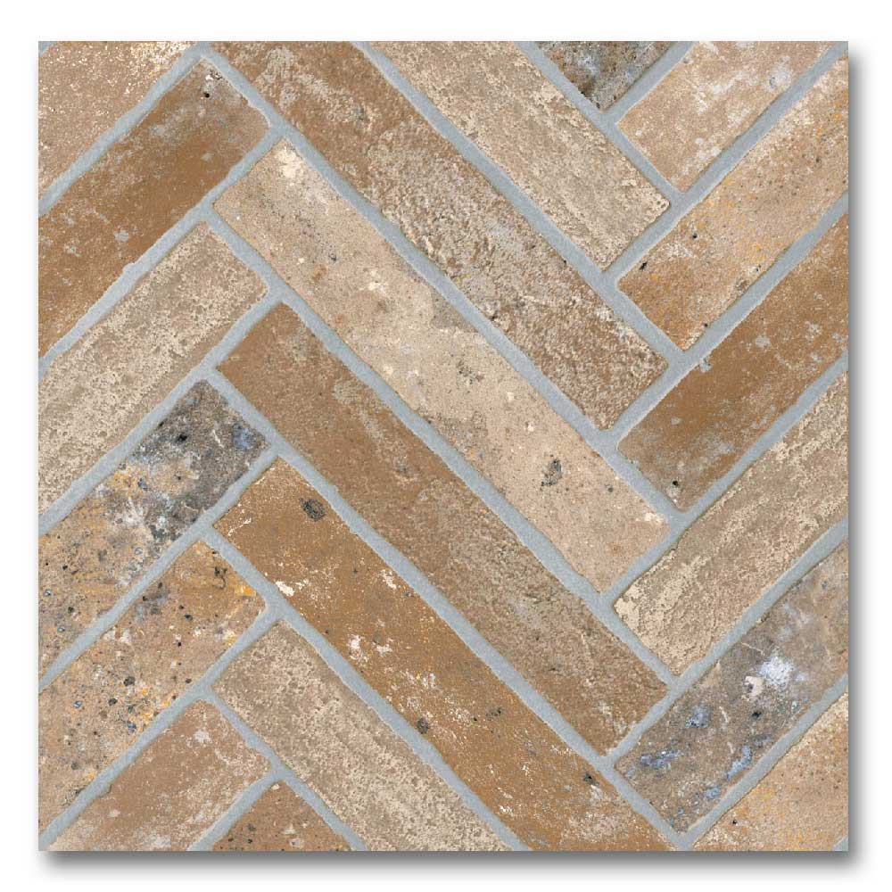 13x13 Sestino Moka Matte Brick Look Porcelain Tile