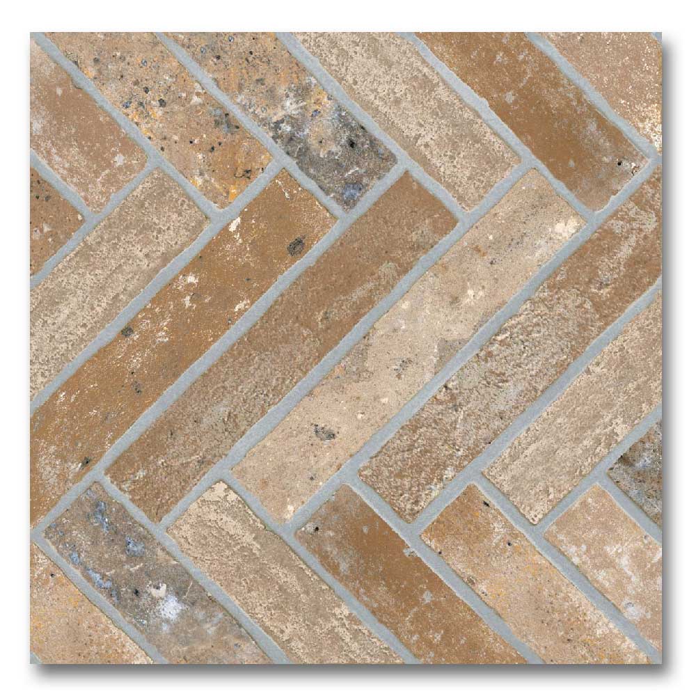 13x13 Sestino Moka Matte Brick Look Porcelain Tile