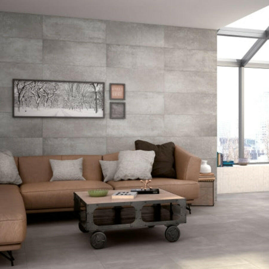 13x36 Loryn Gris Matte Travertine Look Porcelain Tile 13x36 Loryn Gris Matte Travertine Look Porcelain Tile - American Tile Depot