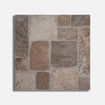 16x16 Castrum Brown Matte Flagstone Look Ceramic Tile - American Tile Depot