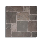 16x16 Castrum Grey Matte Flagstone Look Ceramic Tile - American Tile Depot
