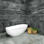16x32 Ascendra Black Matte Travertine Look Porcelain Tile 16x32 Ascendra Black Matte Travertine Look Porcelain Tile - American Tile Depot