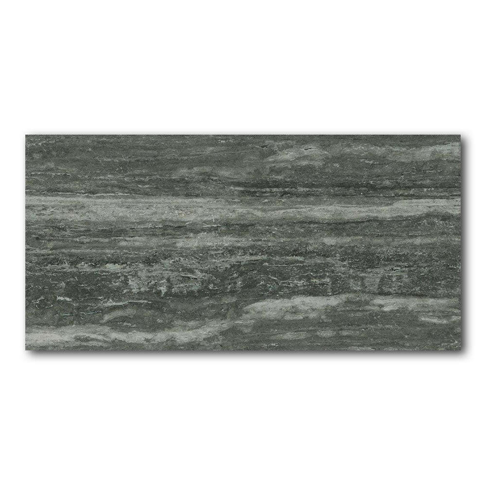 16x32 Vorix Black Glossy Travertine Look Porcelain Tile 16x32 Vorix Black Glossy Travertine Look Porcelain Tile - American Tile Depot