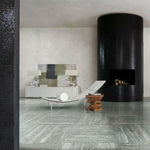 16x32 Vorix Grey Glossy Travertine Look Porcelain Tile 16x32 Vorix Grey Glossy Travertine Look Porcelain Tile - American Tile Depot