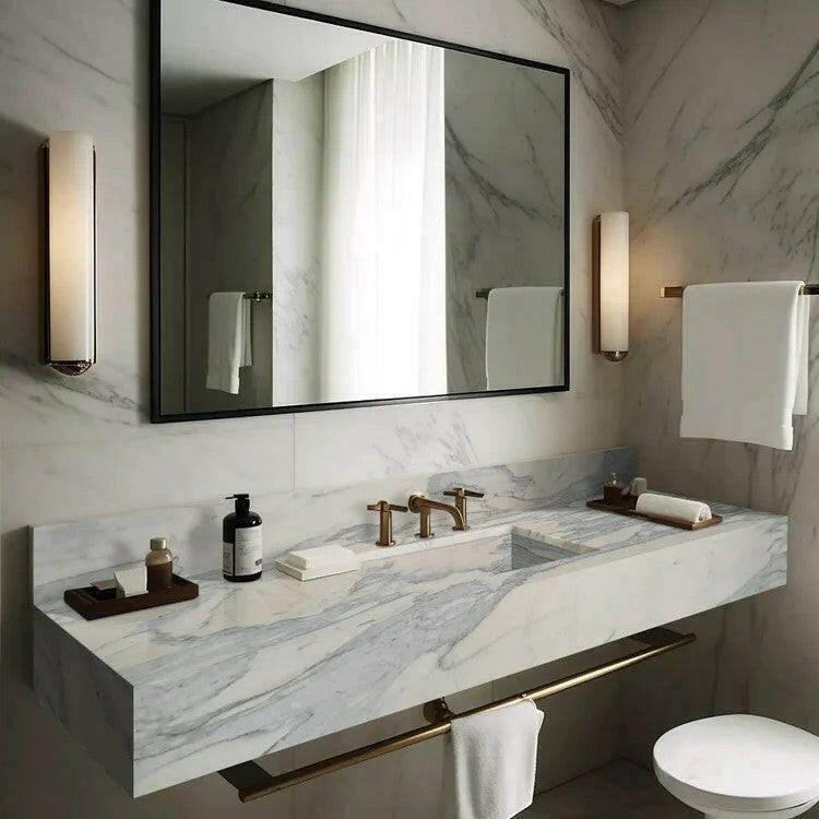 18x18 Calacatta Oliva Marble Honed Tile 18x18 Calacatta Oliva Marble Honed Tile - American Tile Depot