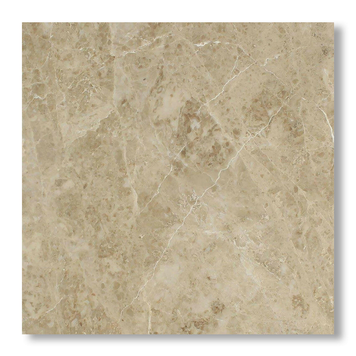 18x18 Cappuccino Marble Polished Tile - American Tile Depot
