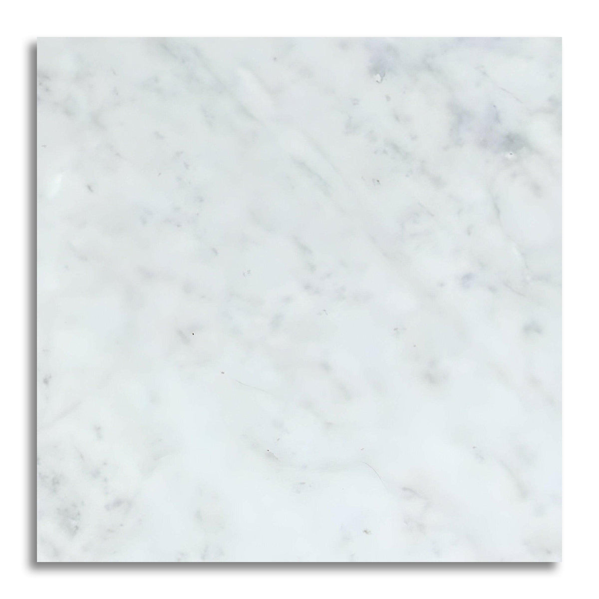 18x18 Carrara White Marble Polished Tile - American Tile Depot
