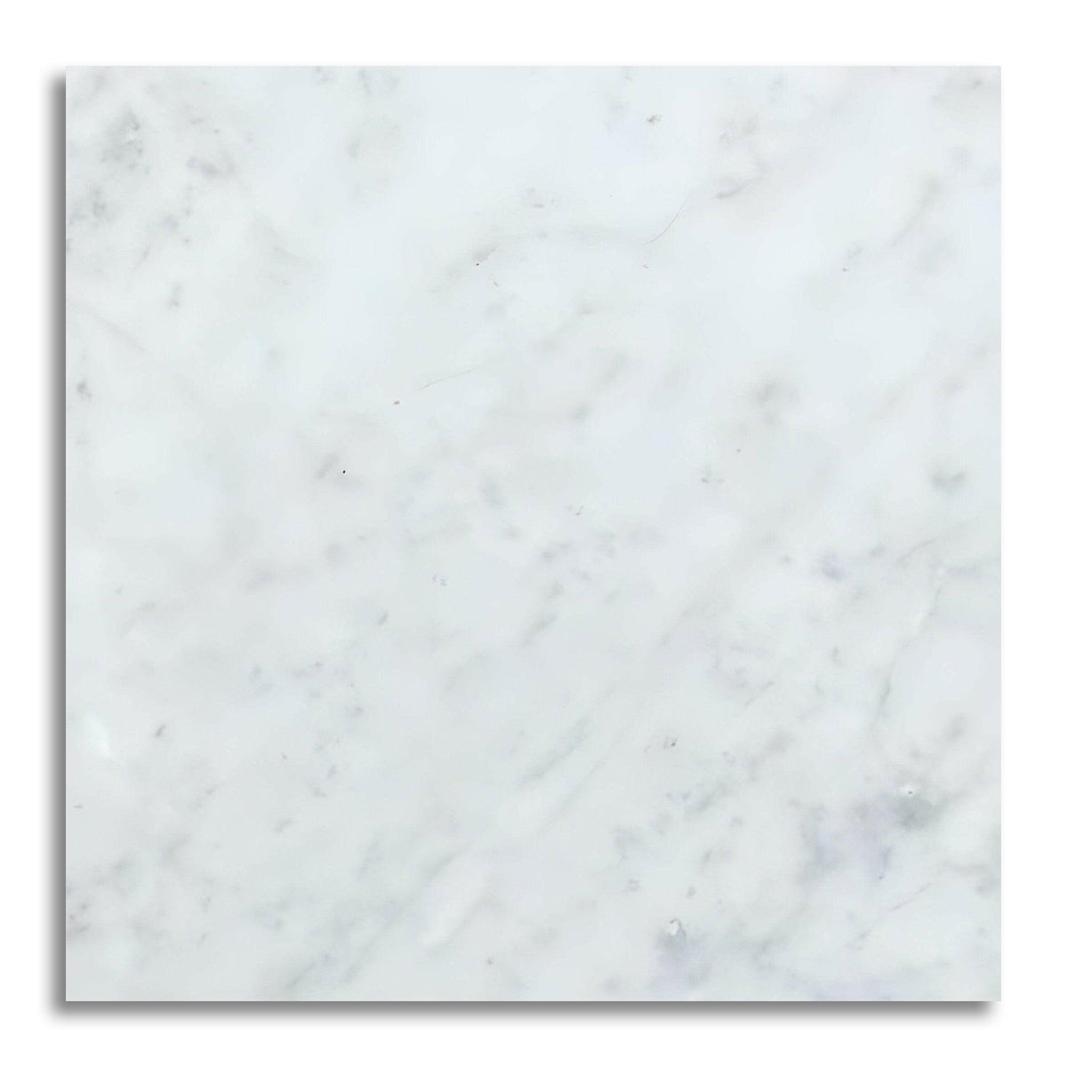 18x18 Carrara White Marble Polished Tile - American Tile Depot