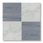 18x18 Checkerboard Tile - Bardiglio Imperiale & Asian Statuary Polished Marble - American Tile Depot