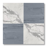 18x18 Checkerboard Tile - Bardiglio Imperiale & Italian Statuary Honed Marble - American Tile Depot