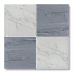 18x18 Checkerboard Tile - Bardiglio Imperiale & Asian Statuary Polished Marble - American Tile Depot