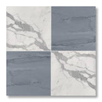 18x18 Checkerboard Tile - Bardiglio Imperiale & Italian Statuary Honed Marble - American Tile Depot