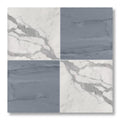 18x18 Bardiglio & Italian Statuary Polished