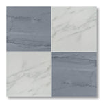 18x18 Checkerboard Tile - Bardiglio Imperiale & Asian Statuary Polished Marble - American Tile Depot