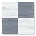 18x18 Checkerboard Tile - Bardiglio Imperiale & Bianco Dolomite Polished Marble - American Tile Depot