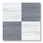 18x18 Checkerboard Tile - Bardiglio Imperiale & Bianco Dolomite Polished Marble - American Tile Depot