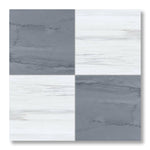 18x18 Checkerboard Tile - Bardiglio Imperiale & Bianco Dolomite Polished Marble - American Tile Depot