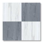 18x18 Checkerboard Tile - Bardiglio Imperiale & Bianco Dolomite Polished Marble - American Tile Depot