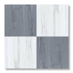 18x18 Checkerboard Tile - Bardiglio Imperiale & Bianco Dolomite Polished Marble - American Tile Depot