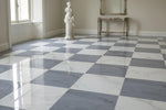 18x18 Checkerboard Tile - Bardiglio Imperiale & Asian Statuary Honed Marble 18x18 Checkerboard Tile - Bardiglio Imperiale & Asian Statuary Honed Marble - American Tile Depot