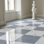 18x18 Checkerboard Tile - Bardiglio Imperiale & Asian Statuary Polished Marble - American Tile Depot