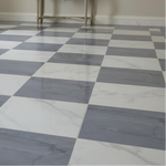 18x18 Checkerboard Tile - Bardiglio Imperiale & Asian Statuary Polished Marble - American Tile Depot