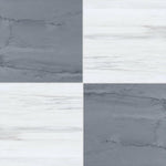 18x18 Checkerboard Tile - Bardiglio Imperiale & Bianco Dolomite Polished Marble 18x18 Checkerboard Tile - Bardiglio Imperiale & Bianco Dolomite Polished Marble - American Tile Depot