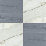 18x18 Checkerboard Tile - Bardiglio Imperiale & Calacatta Gold Polished Marble 18x18 Checkerboard Tile - Bardiglio Imperiale & Calacatta Gold Polished Marble - American Tile Depot