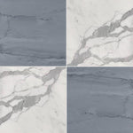 18x18 Checkerboard Tile - Bardiglio Imperiale & Italian Statuary Honed Marble 18x18 Checkerboard Tile - Bardiglio Imperiale & Italian Statuary Honed Marble - American Tile Depot