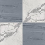 18x18 Checkerboard Tile - Bardiglio Imperiale & Italian Statuary Polished Marble 18x18 Checkerboard Tile - Bardiglio Imperiale & Italian Statuary Polished Marble - American Tile Depot