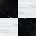 18x18 Marquina & Bianco Dolomite Polished