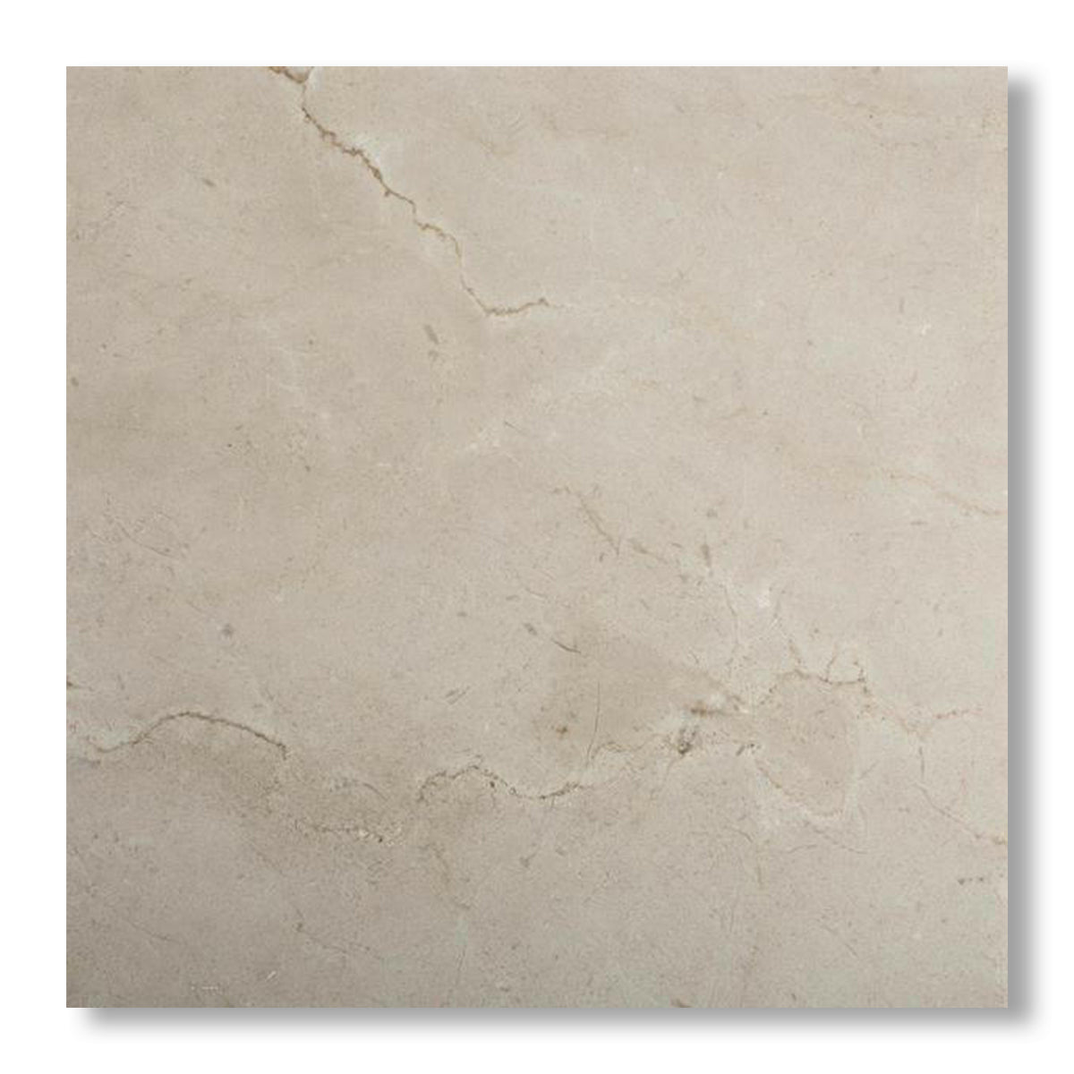 18x18 Crema Marfil Marble Polished Tile - American Tile Depot